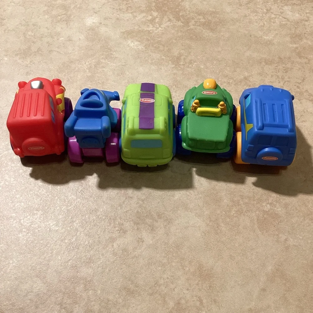 Hasbro Playskool 2005 2006 Set of Five Soft Cars
